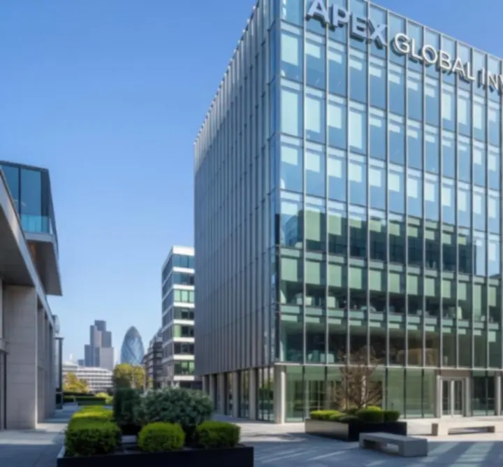 Aerial view of contemporary UK property development