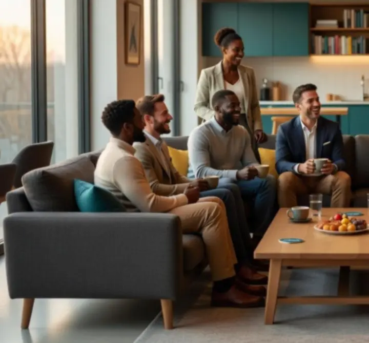 PIPS & BRICKS LTD team members socialising in a relaxed setting
